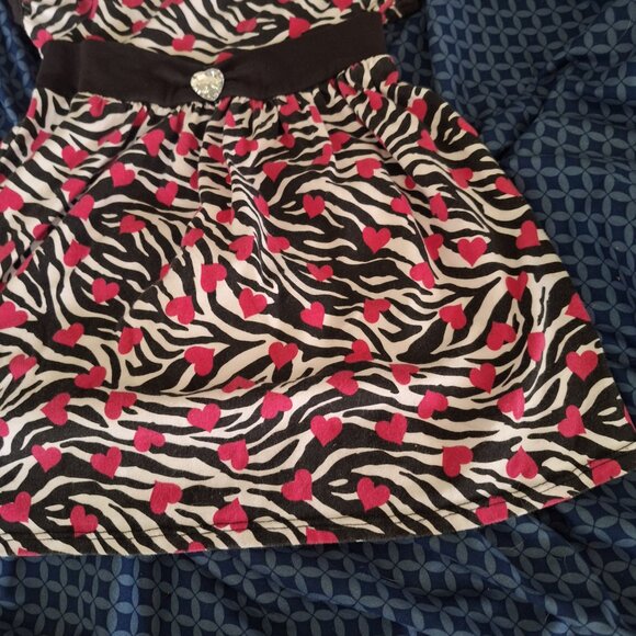 dollie and me dress black white with pink hearts - Picture 6 of 8